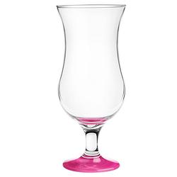 Foto van Glasmark cocktail glazen - 6x - 420 ml - roze - glas - pina colada glazen - cocktailglazen