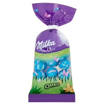 Foto van Milka chocolade paaseitjes oreo 100g bij jumbo