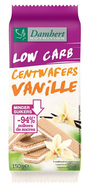 Foto van Damhert low carb centwafers vanille