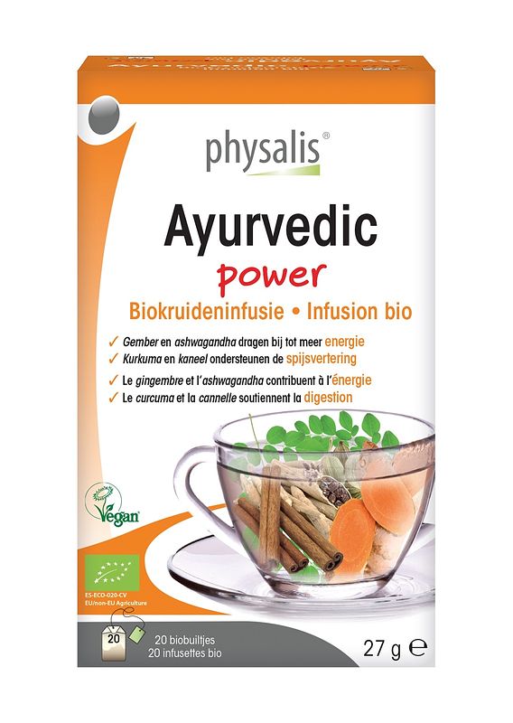 Foto van Physalis ayurvedic power biokruideninfusie biobuiltjes