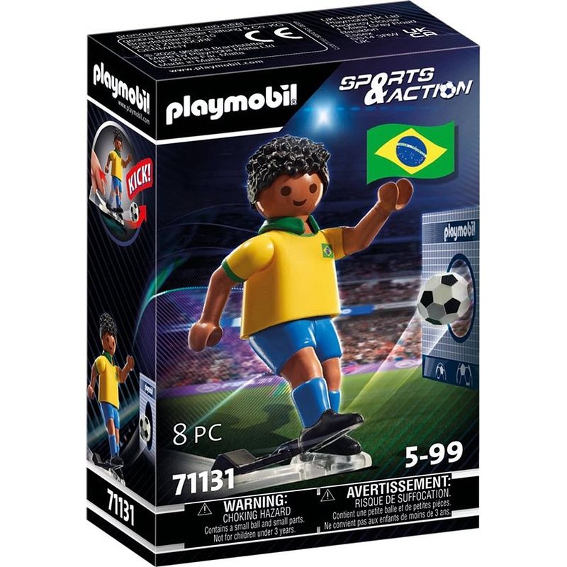 Foto van Playmobil sports & action voetballer brazilië - 71131