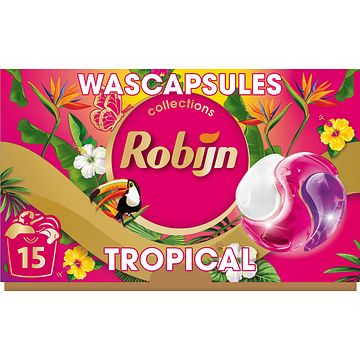 Foto van Robijn collect capsules tropical 15 stuks aanbieding bij jumbo | 1+1 gratis