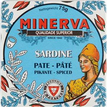 Foto van Minerva sardine pate pikante 75g bij jumbo