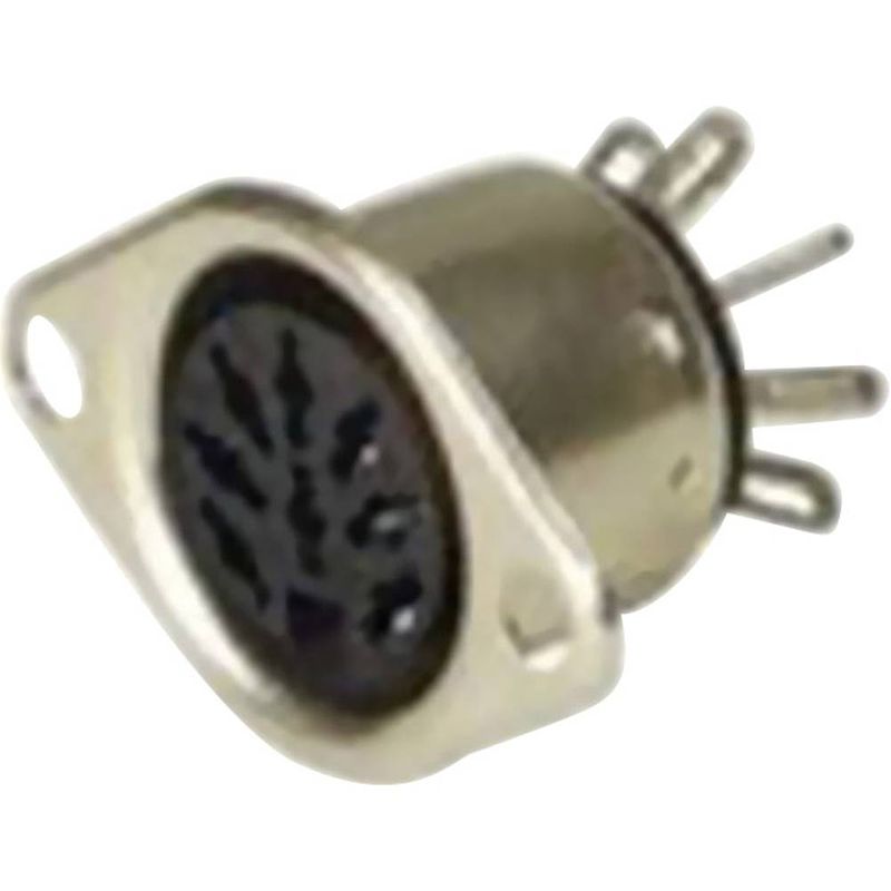 Foto van Hirschmann 930 343-200-200 din-connector flensbus, contacten recht aantal polen: 7 zilver 200 stuk(s)