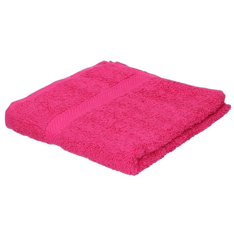 Foto van Badkamer/douche handdoeken fuchsia roze 50 x 90 cm - badhanddoek