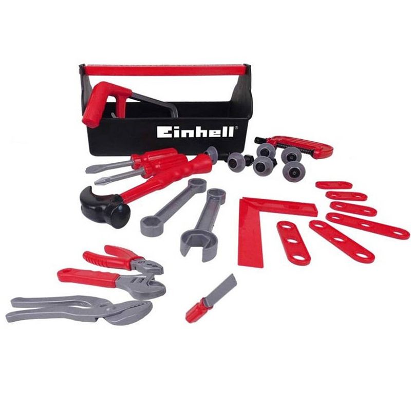 Foto van Happy people gereedschapskist kids einhell 28 cm rood 24 stuks