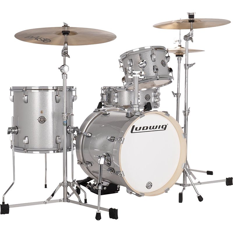 Foto van Ludwig breakbeats silver sparkle 4-delige ketelset incl. tassenset