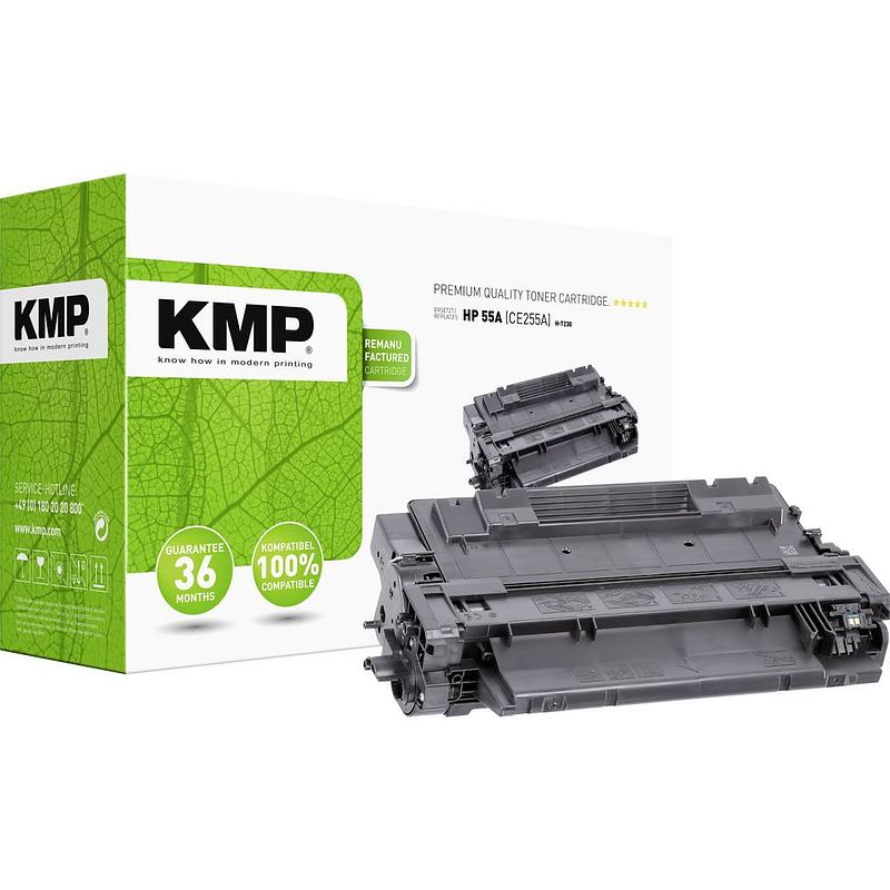 Foto van Kmp h-t230 tonercassette vervangt hp 55a zwart 6000 bladzijden compatibel toner