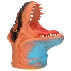 Foto van Dino world latex handpop bruin 14 cm