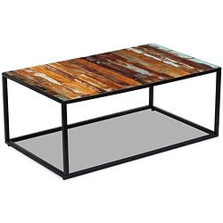 Foto van Vidaxl salontafel massief gerecycled hout 100x60x40 cm