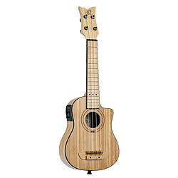 Foto van Ortega runab-so bamboo series soprano size ukulele natural e/a sopraan ukelele met gigbag