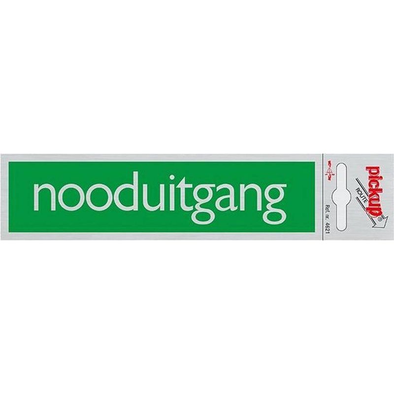 Foto van Pickup - route alulook 165 x 44 mm sticker nooduitgang groen