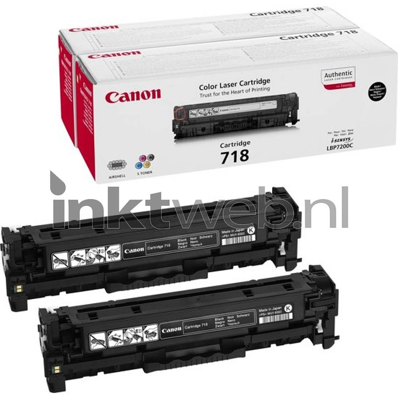 Foto van Canon 718 duopack zwart toner