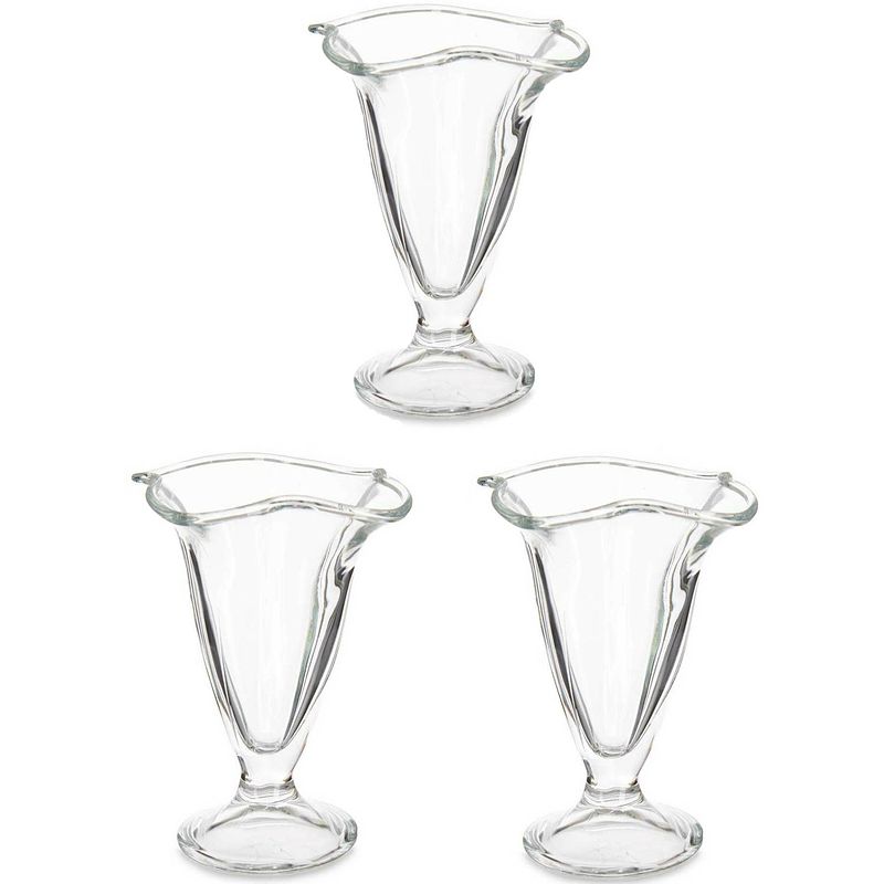 Foto van Ijcoupes/sorbet/dessert serveer schaaltjes - set 10x stuks - glas - 180 ml - ijsjeshouders