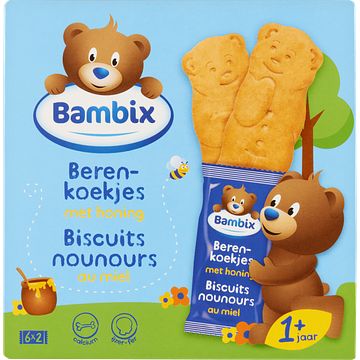 Foto van Bambix berenkoekjes met honing 12+ maanden 150g bij jumbo