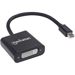 Foto van Manhattan 322485 mini-displayport adapter [1x mini-displayport stekker - 1x dvi-bus 24+5-polig] zwart afgeschermd, ul gecertificeerd 15.00 cm