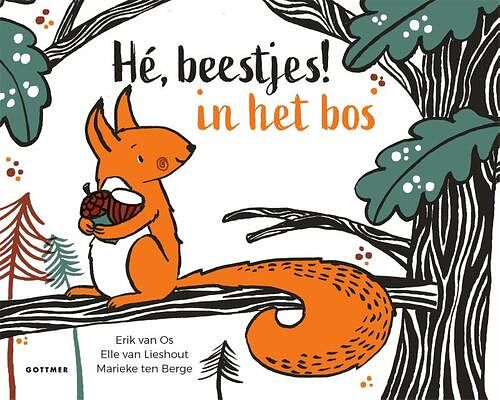 Foto van Hé, beestjes! in het bos - elle van lieshout, erik van os - kartonboekje;kartonboekje (9789025778408)