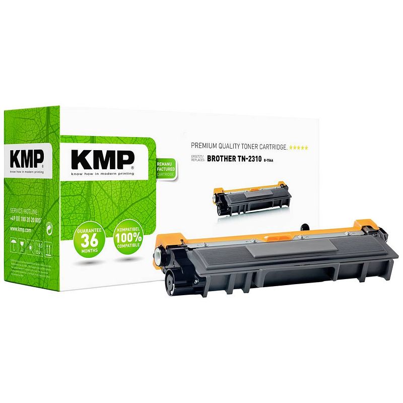 Foto van Kmp toner vervangt brother tn2310 compatibel zwart 1200 bladzijden b-t56a