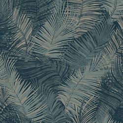 Foto van Dutch wallcoverings behang palm petrolblauw
