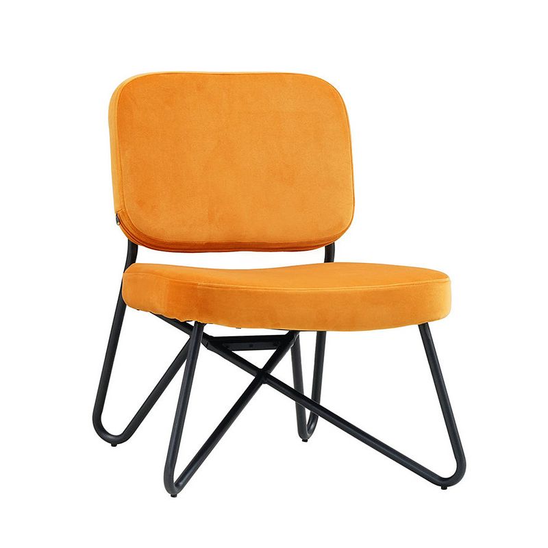 Foto van Bronx71 velvet fauteuil julia okergeel.