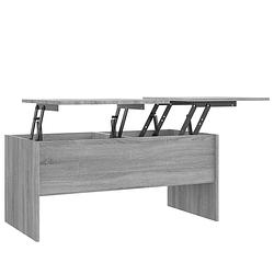 Foto van The living store salontafel - modern - tafel - 102 x 50.5 x 46.5 cm - grijs sonoma eiken