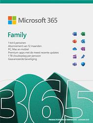Foto van Microsoft office 365 family nl abonnement 1 jaar