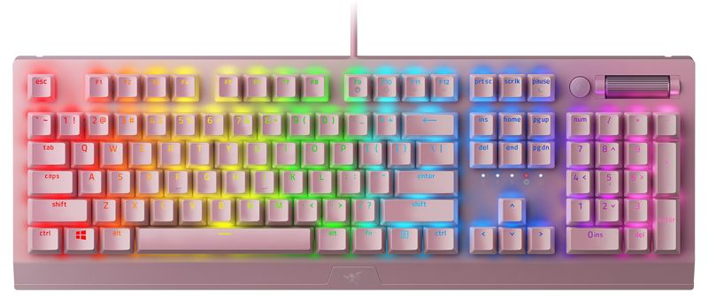 Foto van Razer gaming toetsenbord blackwidow v3 green switch (roze)