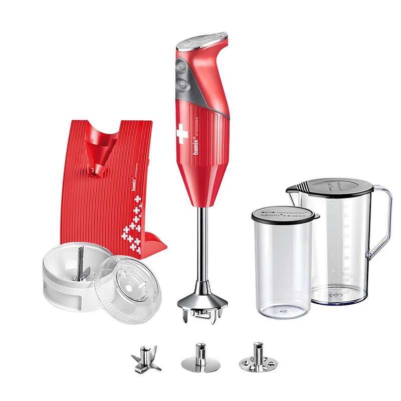 Foto van Bamix staafmixer swissline - 200 w - rood