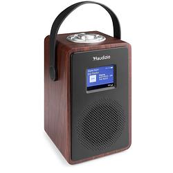 Foto van Dab radio + bluetooth speaker - audizio modena - ingebouwde accu + bluetooth 5.0 - hout