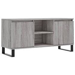 Foto van Vidaxl tv-meubel 104x35x50 cm bewerkt hout grijs sonoma eikenkleurig