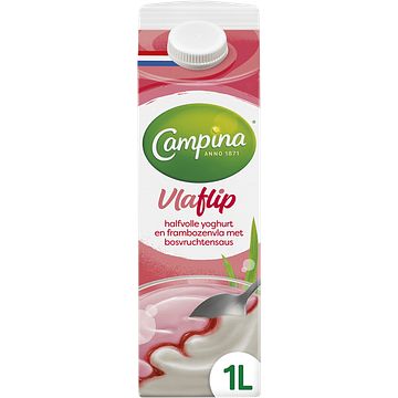 Foto van Campina vlaflip framboos 1l bij jumbo