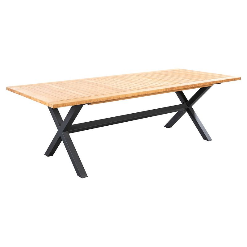 Foto van Yoi diningtafel wakai teak-dark grey