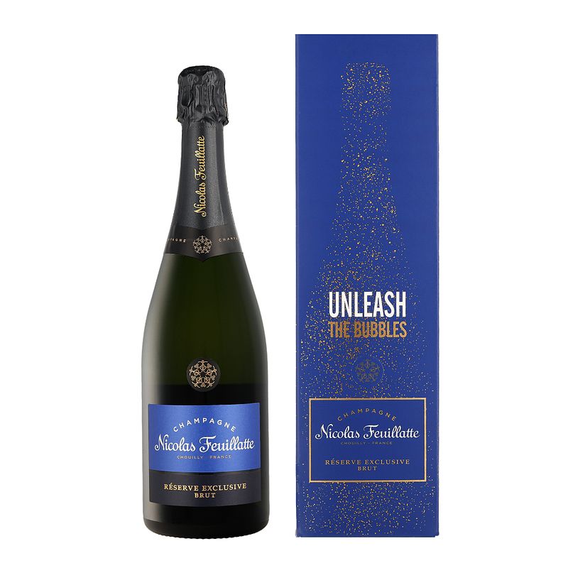 Foto van Nicolas feuillatte exclusive brut 75cl wijn + giftbox