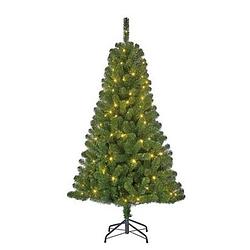 Foto van Tweedekans kunst kerstboom - 155 cm -met verlichting - kunstkerstboom