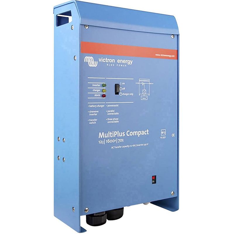 Foto van Victron energy netomvormer multiplus c 24/1600/40-16 1600 w 24 v/dc - 230 v/ac geïntegreerde laadregelaar