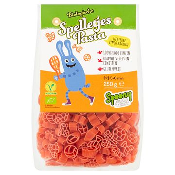 Foto van Spoony biologische kids linzenpasta 250g bij jumbo