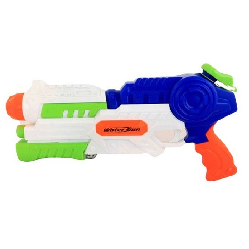 Foto van Jonotoys waterpistool met pomp 42 cm jongens wit/blauw