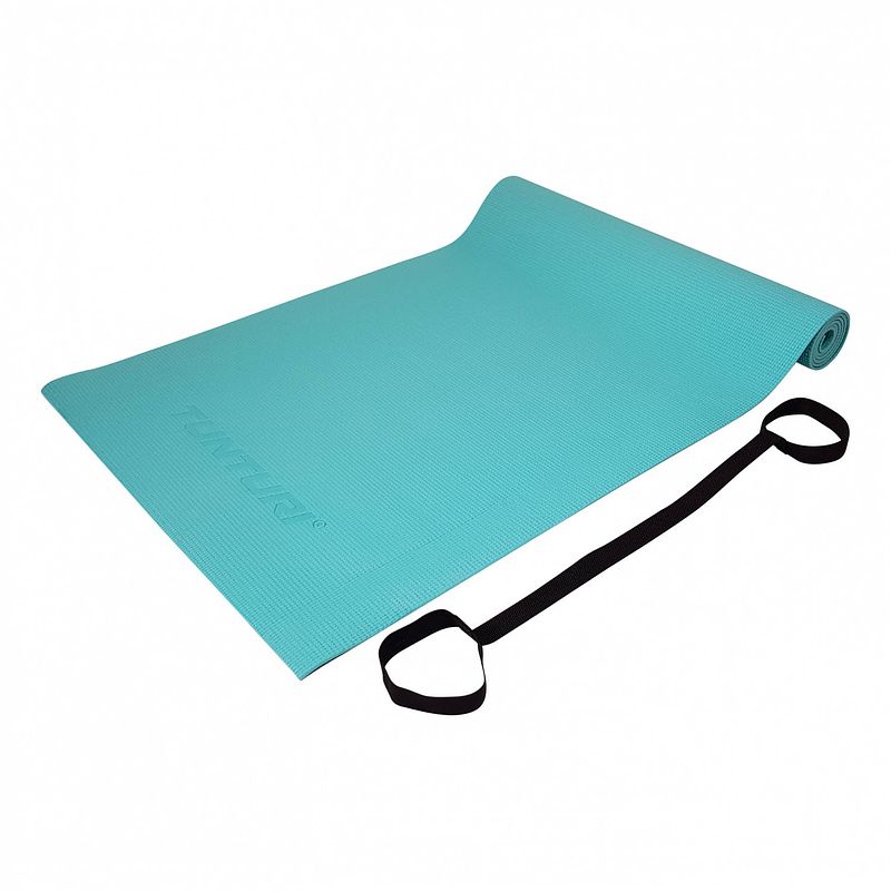 Foto van Tunturi fitnessmat pvc 4 mm blauw