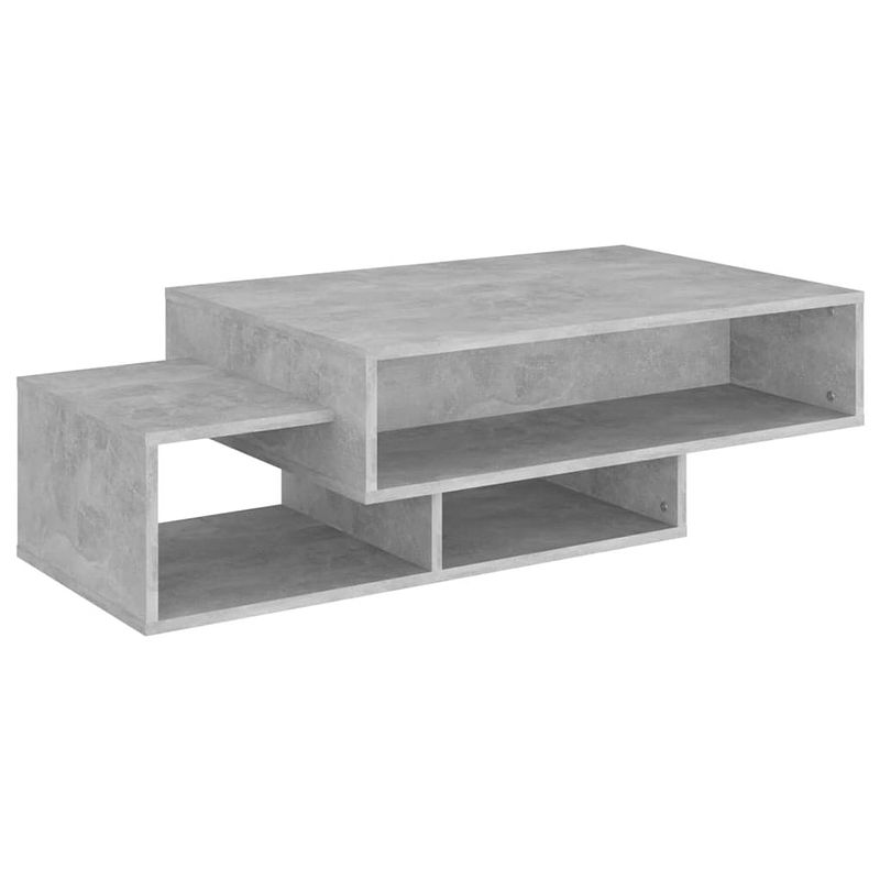 Foto van The living store salontafel betongrijs 105x55x32 cm - met veel opbergruimte