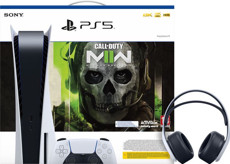 Foto van Playstation 5 disc edition + call of duty: modern warfare ll + 3d pulse gaming headset