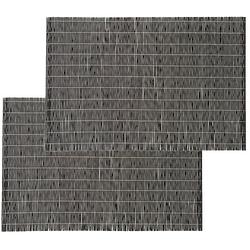 Foto van Set van 6x stuks placemats zwart bamboe 45 x 30 cm - placemats