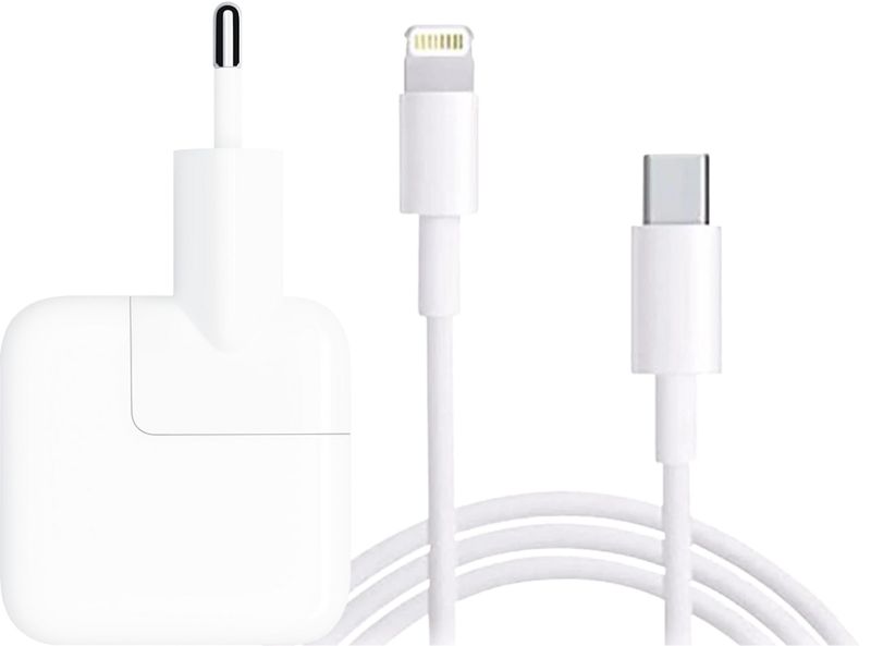 Foto van Apple oplader 12w + usb a naar lightning kabel 1m