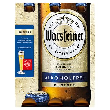 Foto van Warsteiner alkoholvrij bier flessen <0,5% 6 x 330ml bij jumbo