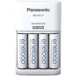Foto van Panasonic advanced bq-cc17 + 4x eneloop aa batterijlader nimh aaa (potlood), aa (penlite)