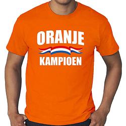 Foto van Grote maten oranje fan shirt / kleding holland oranje kampioen ek/ wk voor heren 4xl - feestshirts