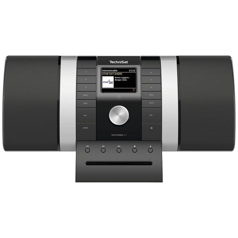 Foto van Technisat multyradio 4.0 internetradio met cd-speler internet, dab+, vhf (fm) aux, bluetooth, cd, dab+, internetradio, fm, usb, wifi accu laadfunctie, incl.