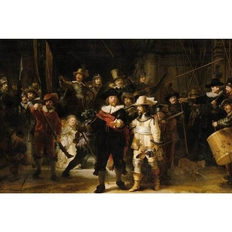 Foto van Kunstposter rembrandt de nachtwacht 61 x 92 cm - posters