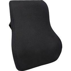 Foto van Vivamore ergonomisch rugkussen - rugsteun voor onderrug - traagschuim - 46 x 38 x 12cm - zwart