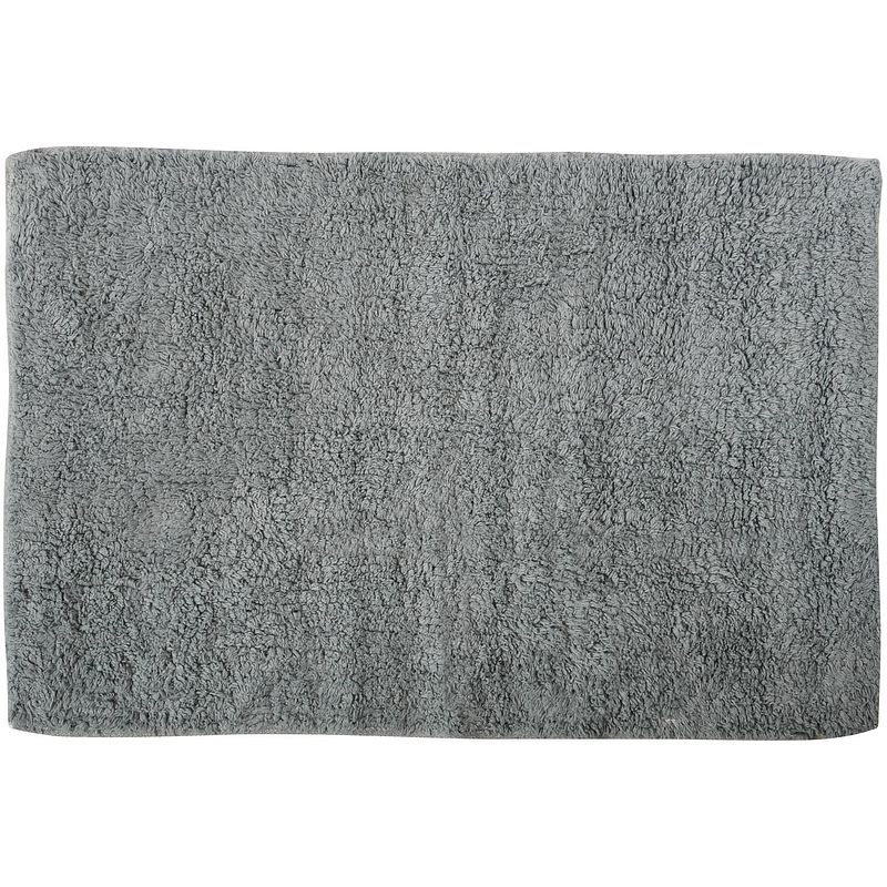 Foto van Msv badkamerkleedje/badmat voor op de vloer - grijs - 45 x 70 cm - badmatjes