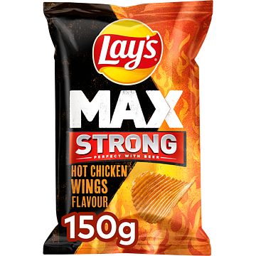 Foto van Lay's max strong hot chicken wings chips 150gr bij jumbo